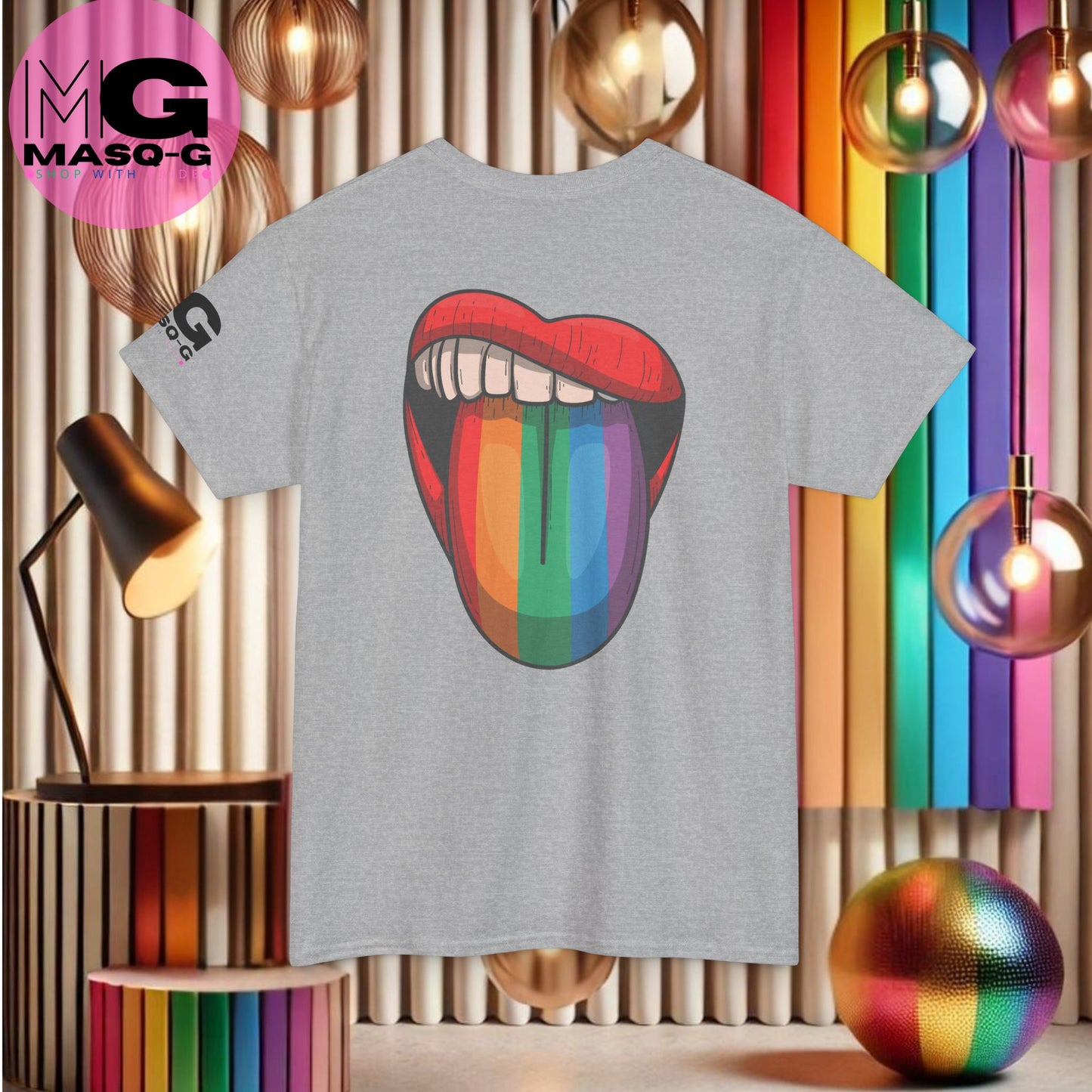 Pride T-shirt - Voor een stralende Regenboog Smile in Rug (Letterlijk)