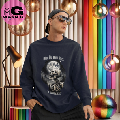 "When the moon rises, I Become Alive" Sweater - Voor Nachtbrakers en Skeletliefhebbers